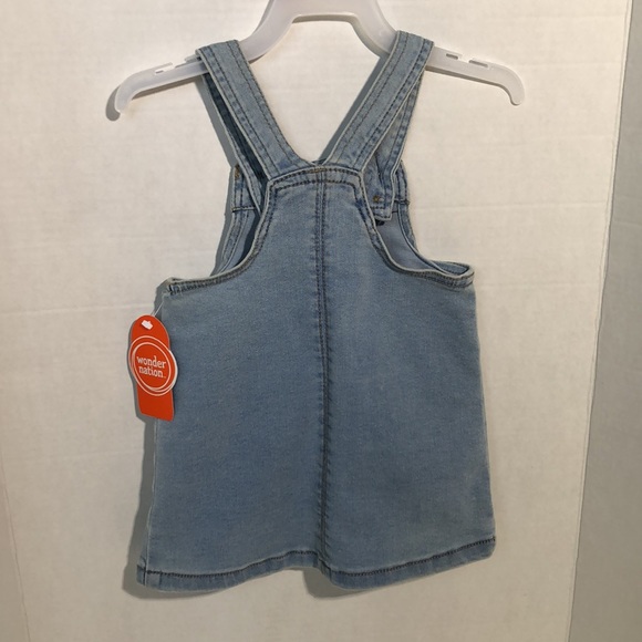 Girl’s Light Wash Denim Jumper Dress - Picture 4 of 4